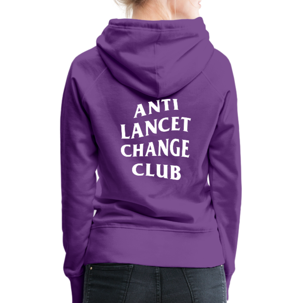 Anti Lancet Change Club - Women’s Premium Hoodie - purple