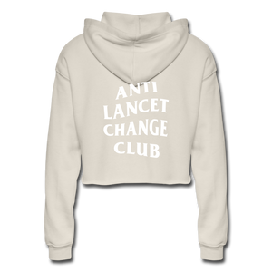 Anti Lancet Change Club - Women's Premium Cropped Hoodie - dust