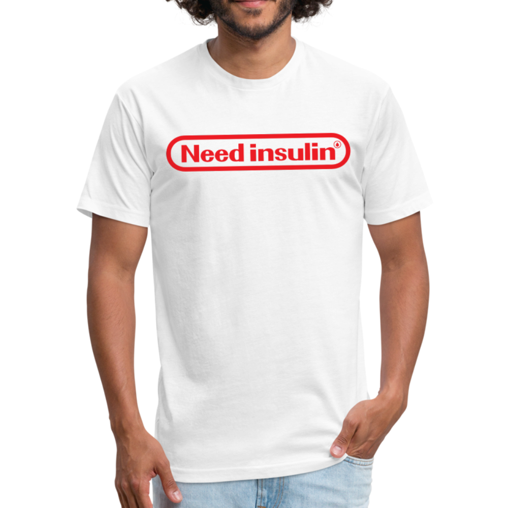 Need Insulin - Men's Fitted Cotton/Poly T-Shirt by Next Level - white