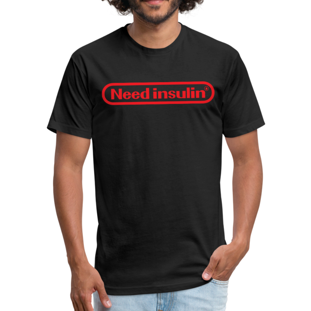 Need Insulin - Men's Fitted Cotton/Poly T-Shirt by Next Level - black