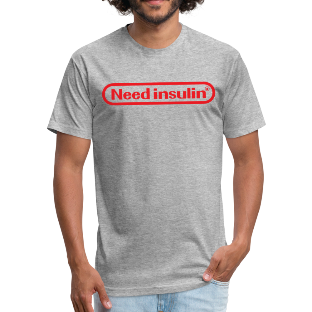 Need Insulin - Men's Fitted Cotton/Poly T-Shirt by Next Level - heather gray