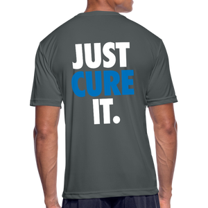 Just Cure It - Men’s Moisture Wicking Performance T-Shirt - charcoal