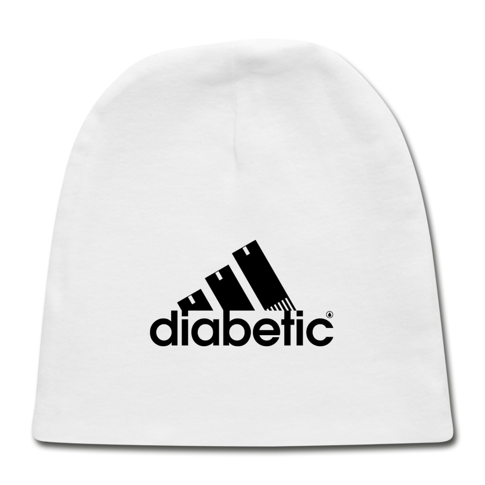Diabetic + Strips - Baby Cap - white