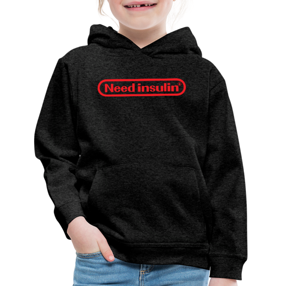 Need Insulin - Kids‘ Premium Hoodie - charcoal gray