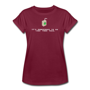 Take This Juice - Women's Relaxed Fit T-Shirt - burgundy