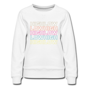 HIGH LOW - Women’s Premium Sweatshirt - white