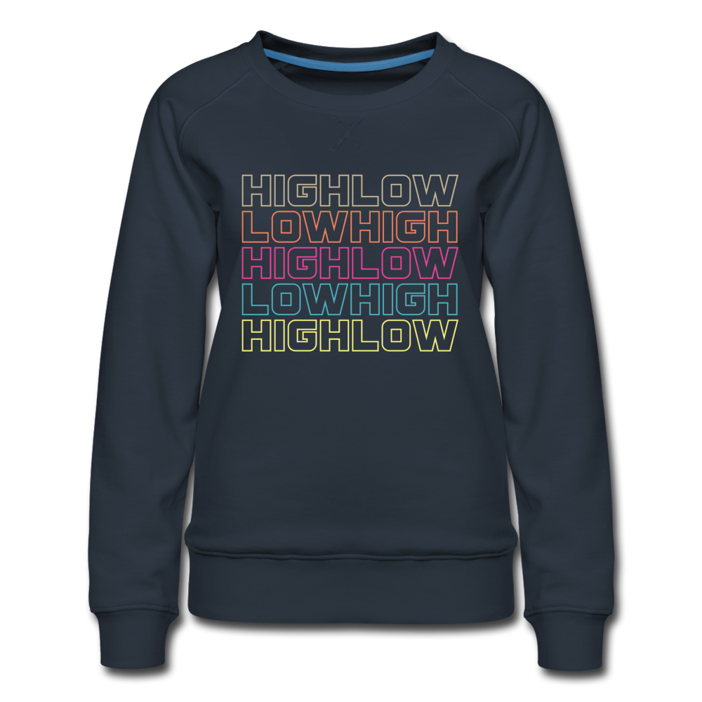HIGH LOW - Women’s Premium Sweatshirt - navy