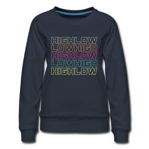 HIGH LOW - Women’s Premium Sweatshirt - navy