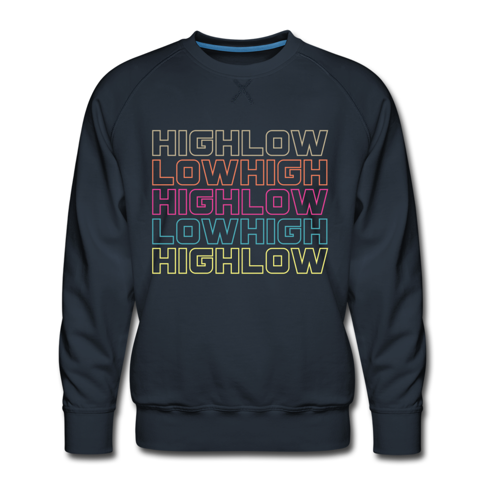 HIGH LOW - Men’s Premium Sweatshirt - navy