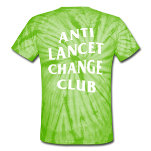 Anti Lancet Change Club - Unisex Tie Dye T-Shirt 1 - spider lime green