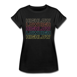 HIGH LOW - Women's Relaxed Fit T-Shirt - black