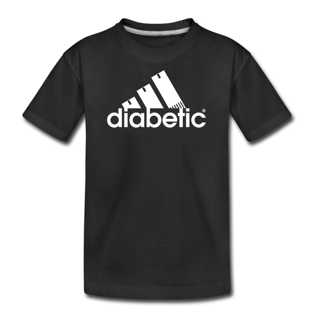 Diabetic + Strips - Kids' Premium T-Shirt - black