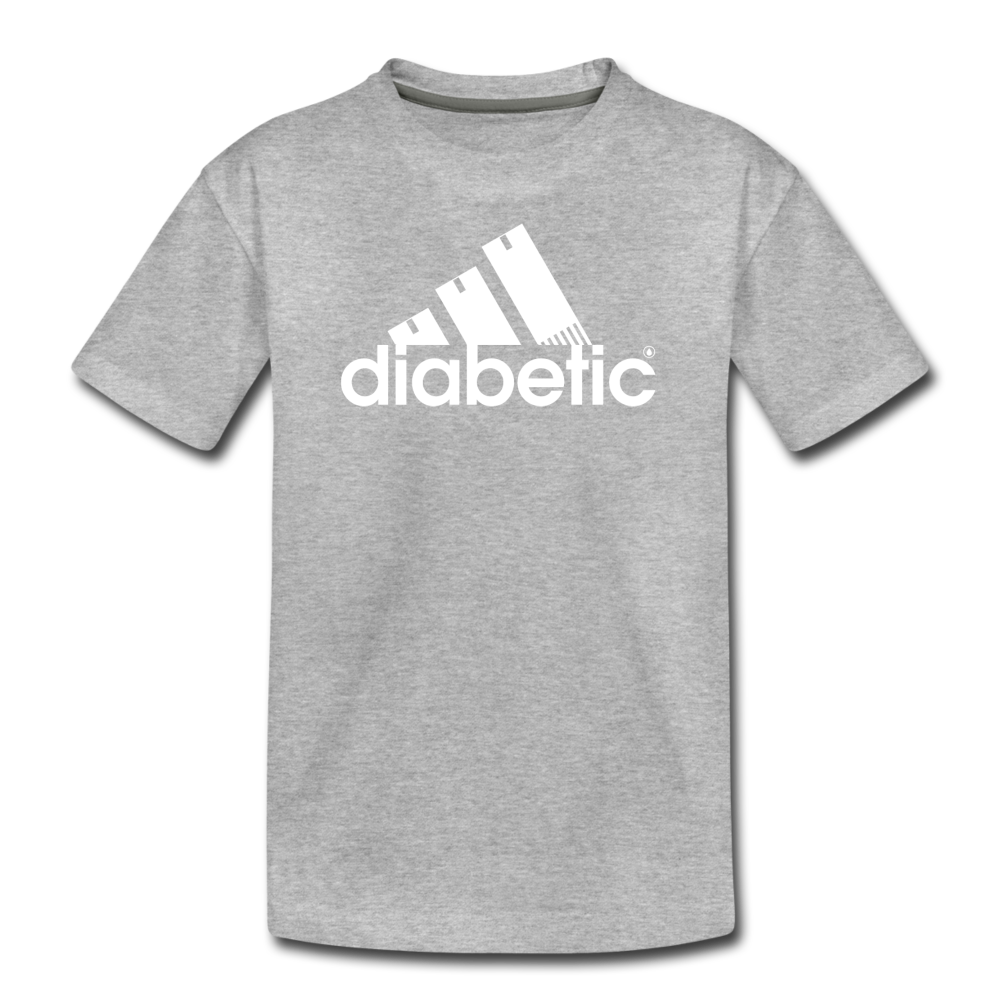 Diabetic + Strips - Kids' Premium T-Shirt - heather gray
