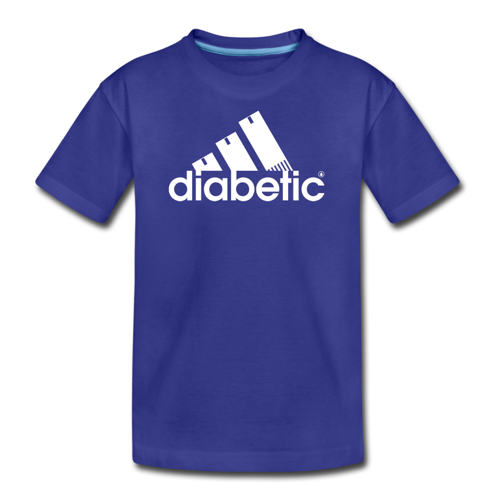 Diabetic + Strips - Kids' Premium T-Shirt - royal blue