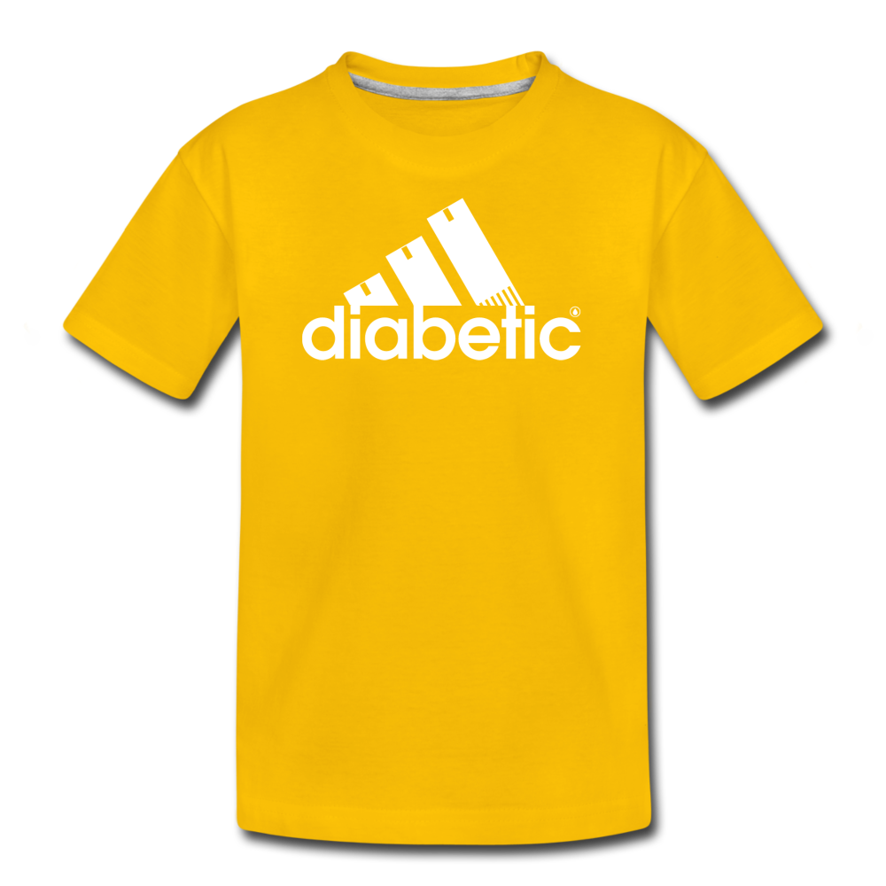 Diabetic + Strips - Kids' Premium T-Shirt - sun yellow