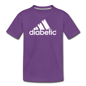 Diabetic + Strips - Kids' Premium T-Shirt - purple