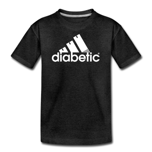 Diabetic + Strips - Kids' Premium T-Shirt - charcoal gray