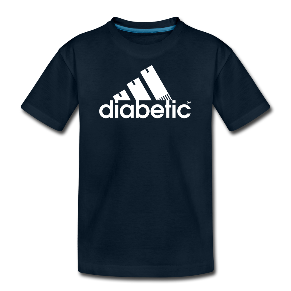 Diabetic + Strips - Kids' Premium T-Shirt - deep navy