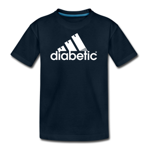 Diabetic + Strips - Kids' Premium T-Shirt - deep navy