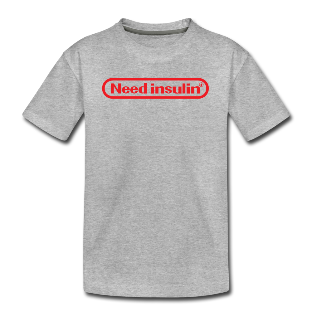 Need Insulin - Kids' Premium T-Shirt - heather gray