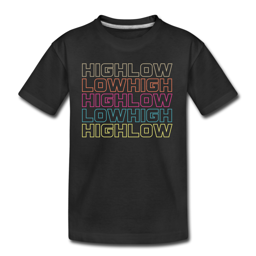 HIGH LOW - Kids' Premium T-Shirt - black