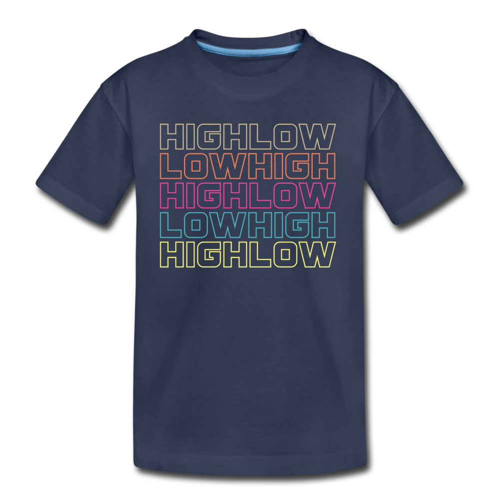 HIGH LOW - Kids' Premium T-Shirt - navy