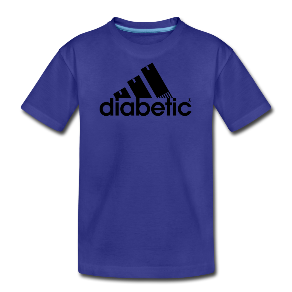 Diabetic + Strips - Kids' Premium T-Shirt - royal blue