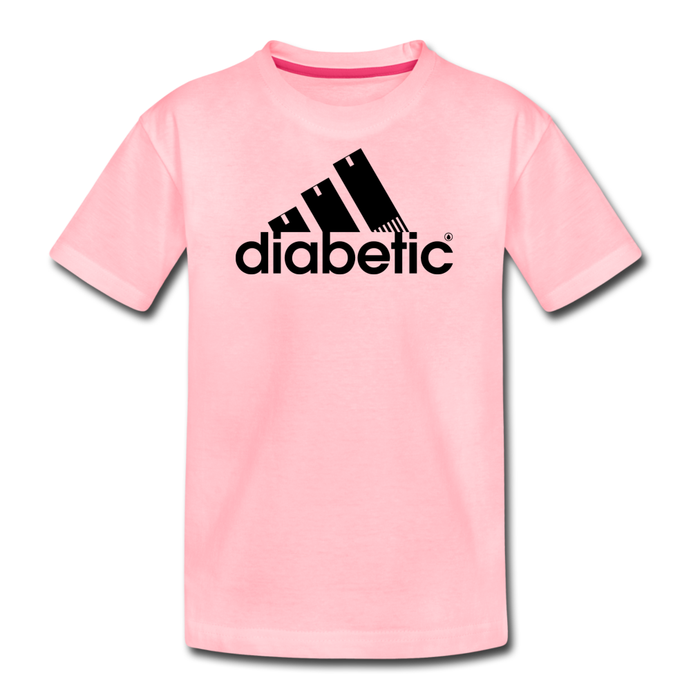 Diabetic + Strips - Kids' Premium T-Shirt - pink