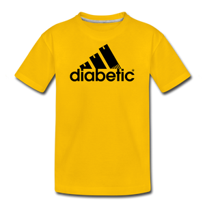 Diabetic + Strips - Kids' Premium T-Shirt - sun yellow