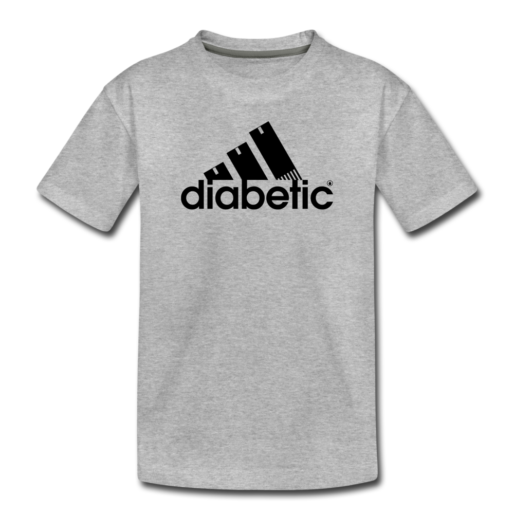 Diabetic + Strips - Toddler Premium T-Shirt - heather gray
