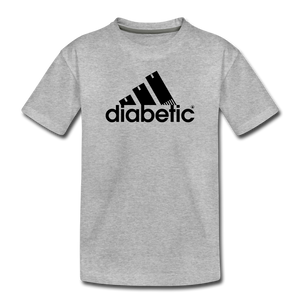 Diabetic + Strips - Toddler Premium T-Shirt - heather gray