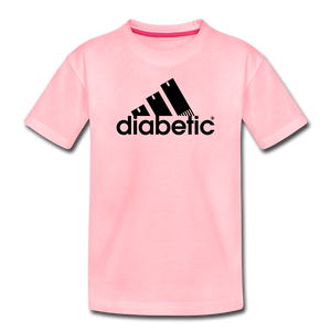 Diabetic + Strips - Toddler Premium T-Shirt - pink