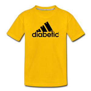 Diabetic + Strips - Toddler Premium T-Shirt - sun yellow