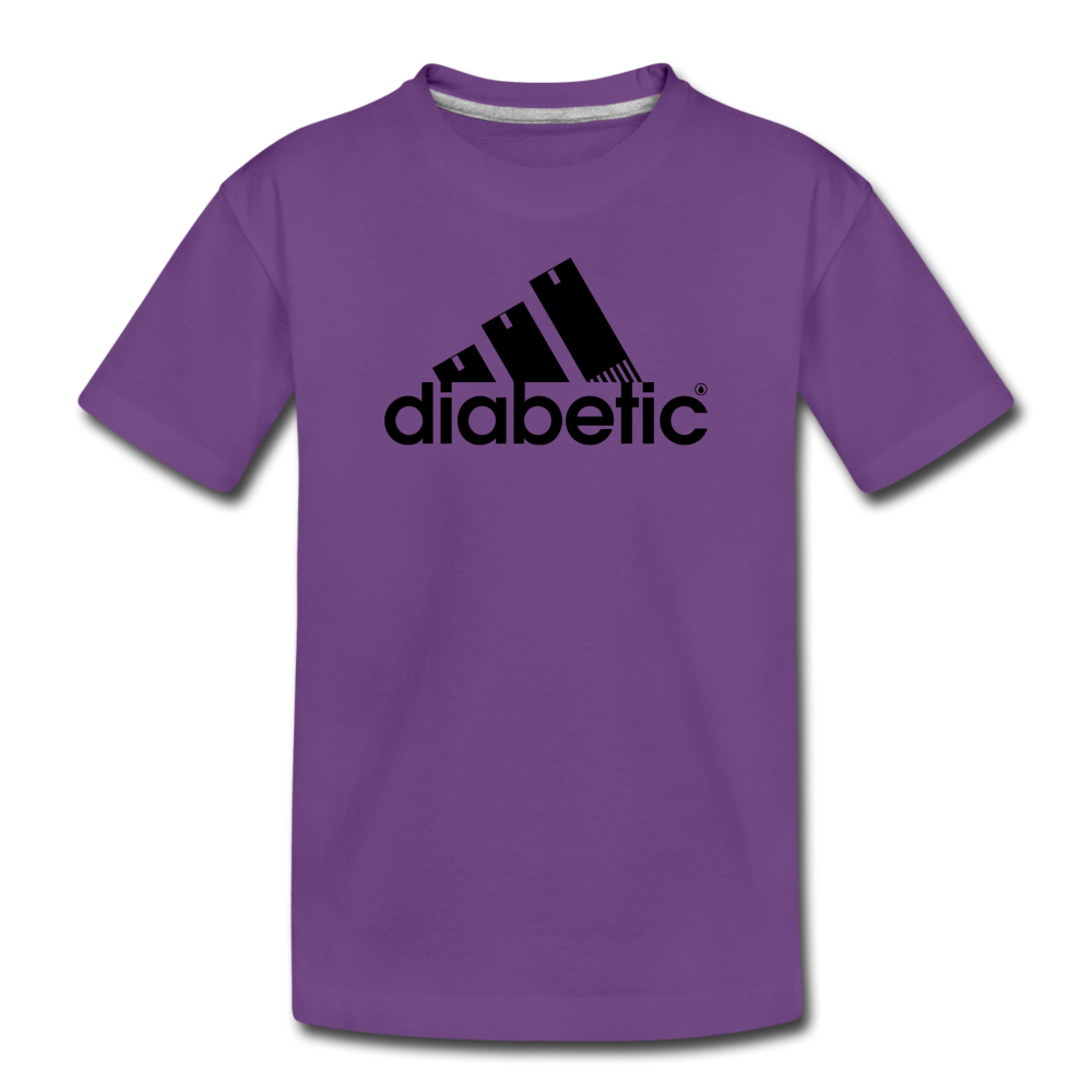 Diabetic + Strips - Toddler Premium T-Shirt - purple