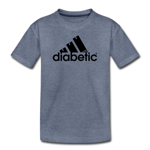 Diabetic + Strips - Toddler Premium T-Shirt - heather blue