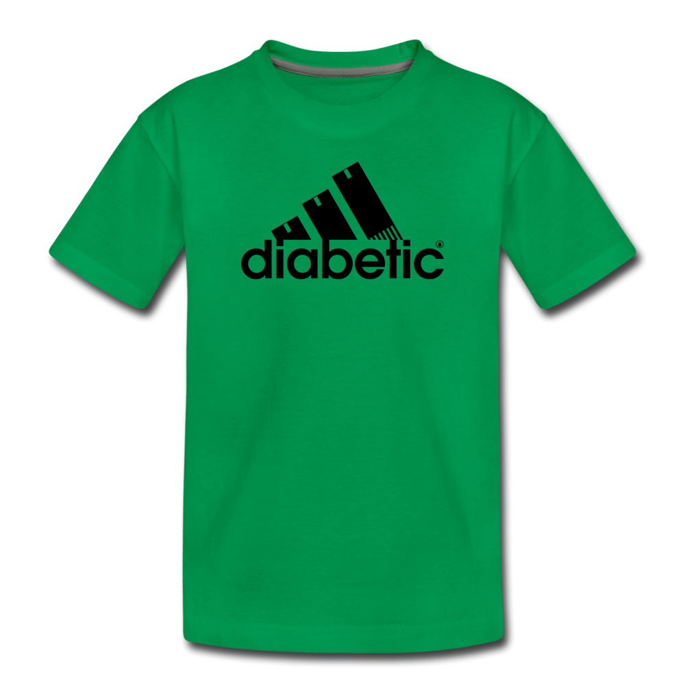 Diabetic + Strips - Toddler Premium T-Shirt - kelly green