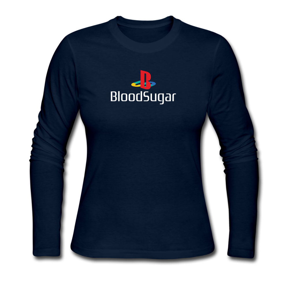 Blood Sugar - Women's Long Sleeve Jersey T-Shirt - navy