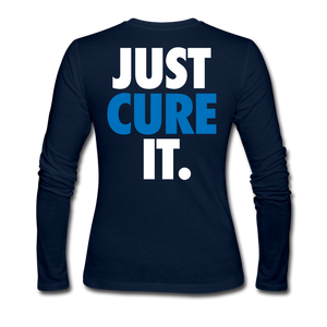 Just Cure It - Women's Long Sleeve Jersey T-Shirt - navy