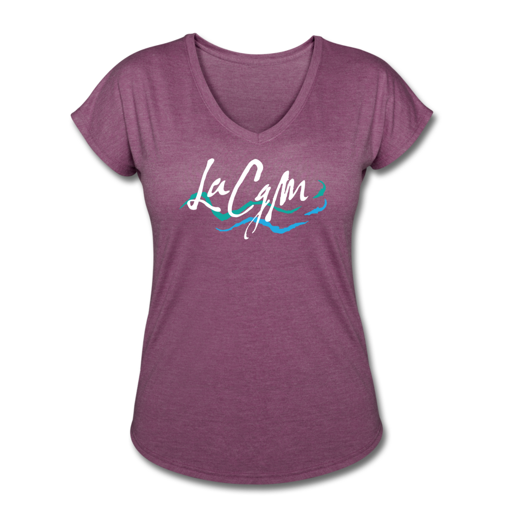 La CGM - Women's Tri-Blend V-Neck T-Shirt - heather plum