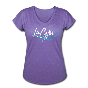 La CGM - Women's Tri-Blend V-Neck T-Shirt - purple heather
