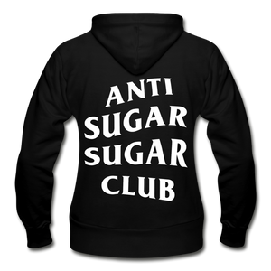 Anti Sugar Sugar Club - Women's Heavy Blend Zip Hoodie - black