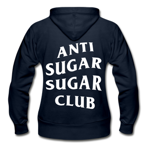 Anti Sugar Sugar Club - Women's Heavy Blend Zip Hoodie - navy