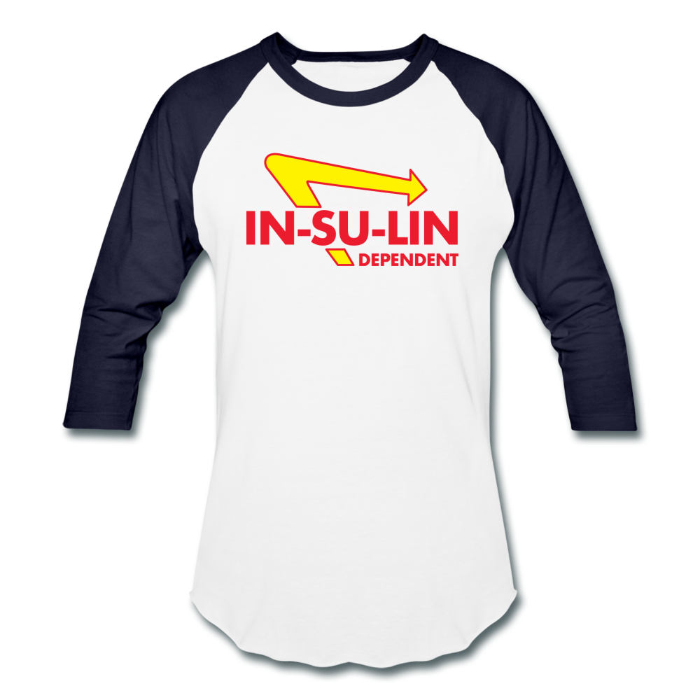 IN-SU-LIN DEPENDENT - Baseball T-Shirt - white/navy