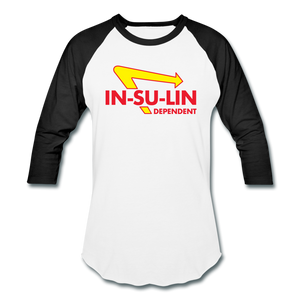 IN-SU-LIN DEPENDENT - Baseball T-Shirt - white/black