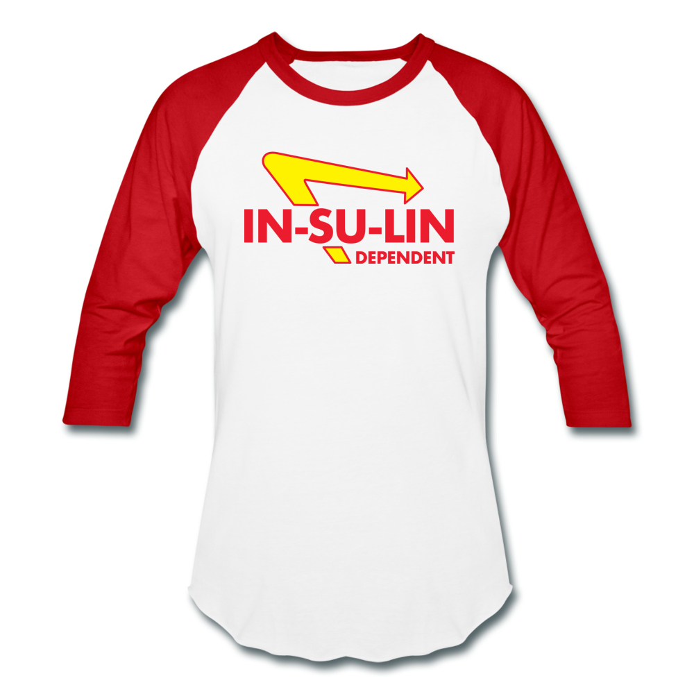 IN-SU-LIN DEPENDENT - Baseball T-Shirt - white/red