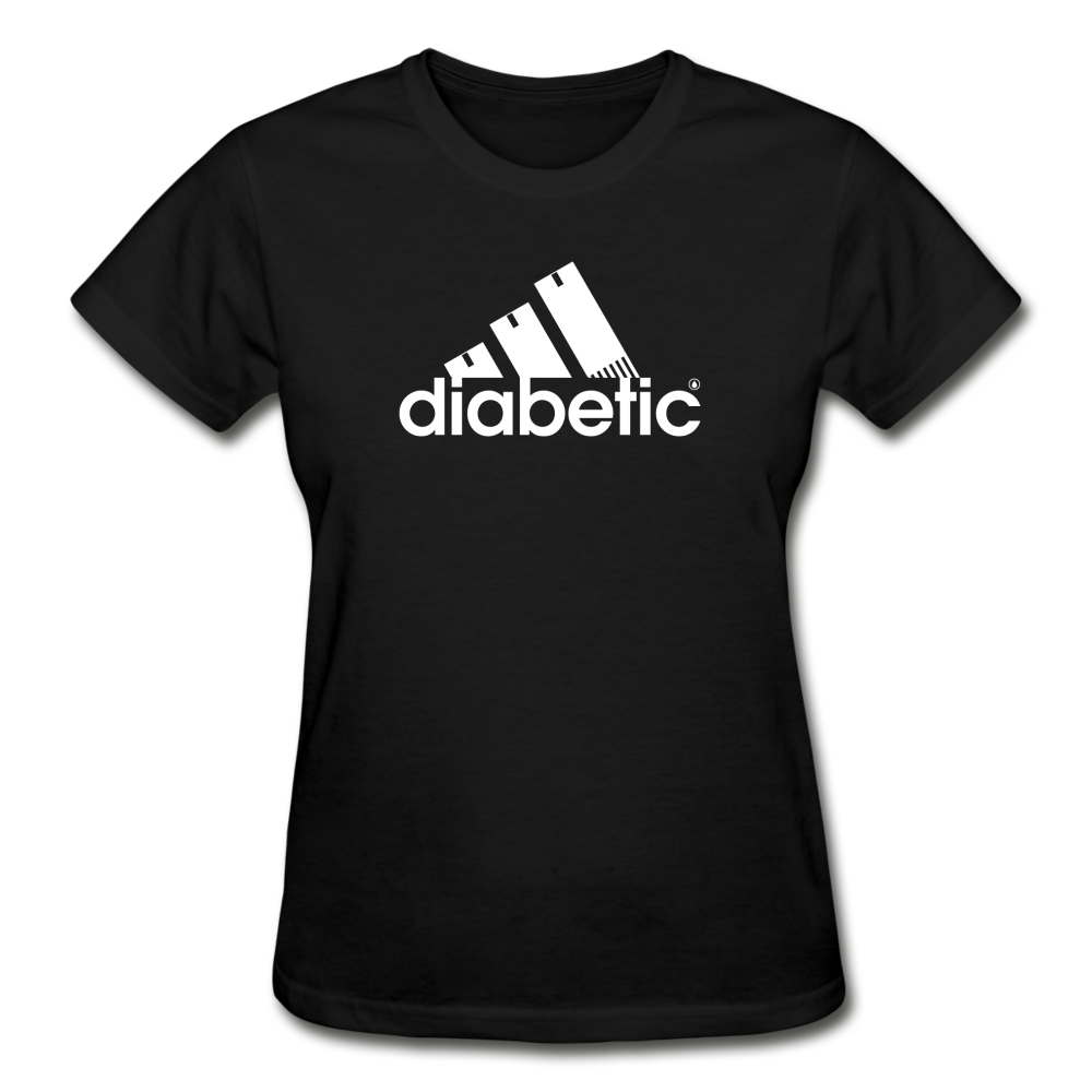 Diabetic + Strips - Gildan Ultra Cotton Ladies T-Shirt - black
