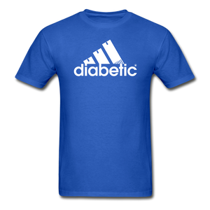 Diabetic + Strips - Men's Gildan Ultra Cotton Adult T-Shirt - royal blue
