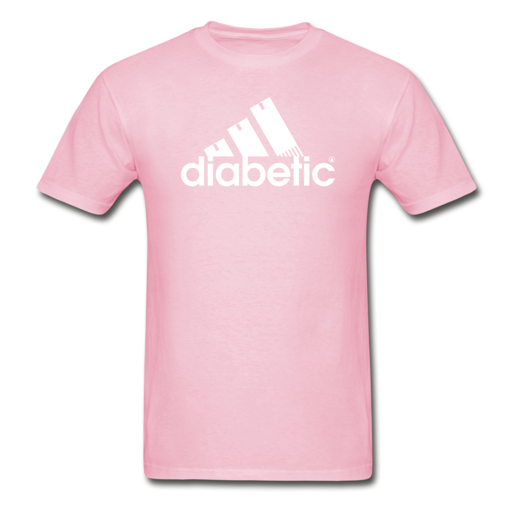 Diabetic + Strips - Men's Gildan Ultra Cotton Adult T-Shirt - light pink