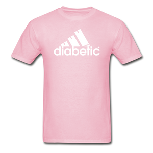 Diabetic + Strips - Men's Gildan Ultra Cotton Adult T-Shirt - light pink