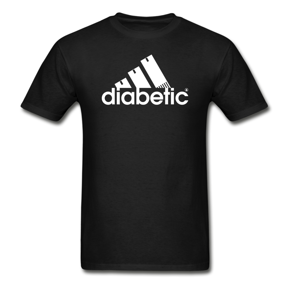 Diabetic + Strips - Men's Gildan Ultra Cotton Adult T-Shirt - black
